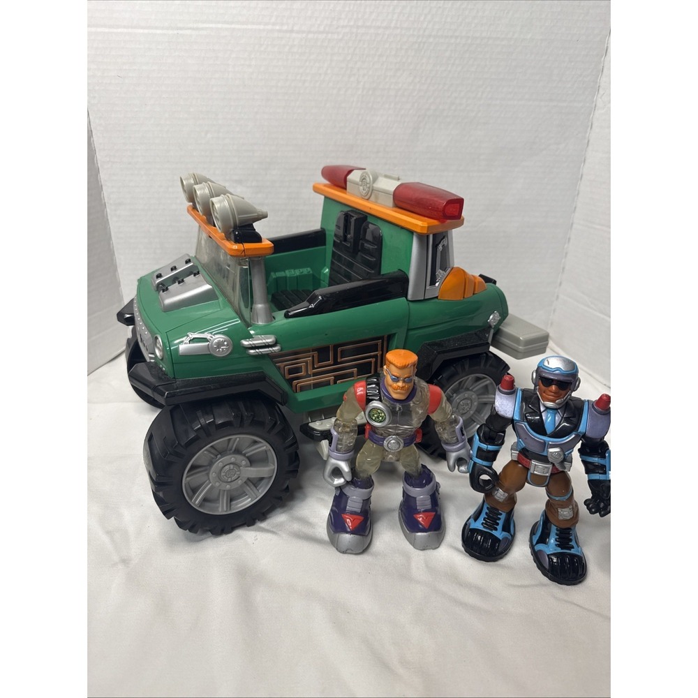 VTG Rescue Heroes Off Road Jeep Cruiser 2004 Mattel Fisher Price Toy Doll  LOT